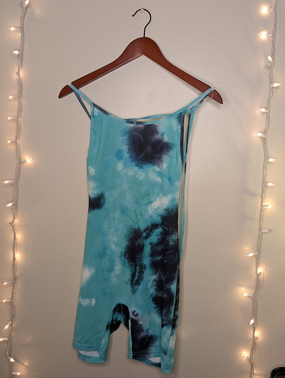 Women's Green and Black Tie Dye Romper Size S